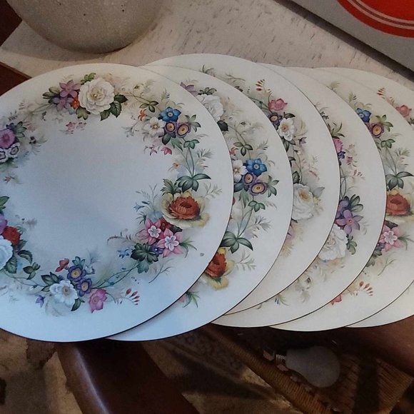 Set of six Pimpernel vintage cork placemats - floral - in box - Picture 6 of 6